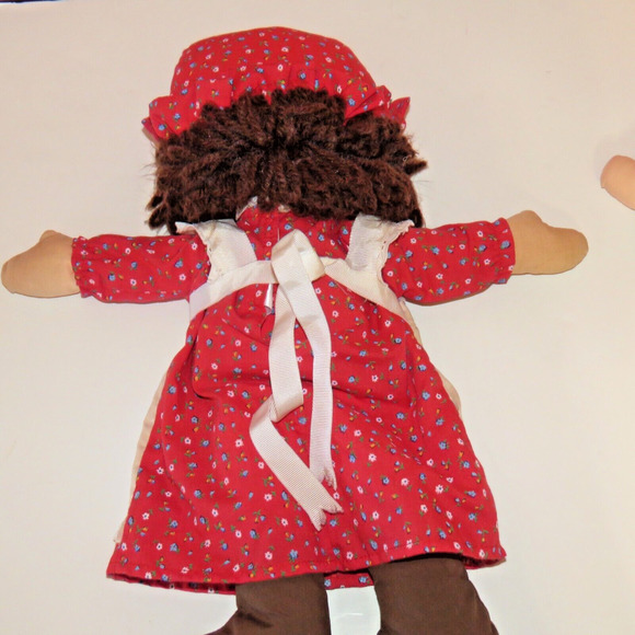 Christmas Rag Dolls Hallmark Cards Inc. Vintage 1981 1985 Red Green Dresses 16" - Picture 9 of 16